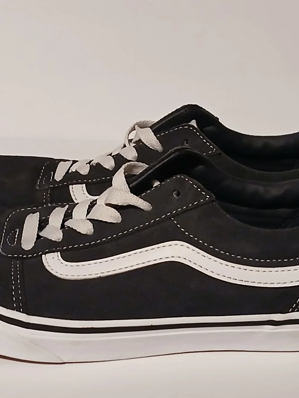 Vans Ward Low Top Sneakers Black White Skate Shoes Size 6